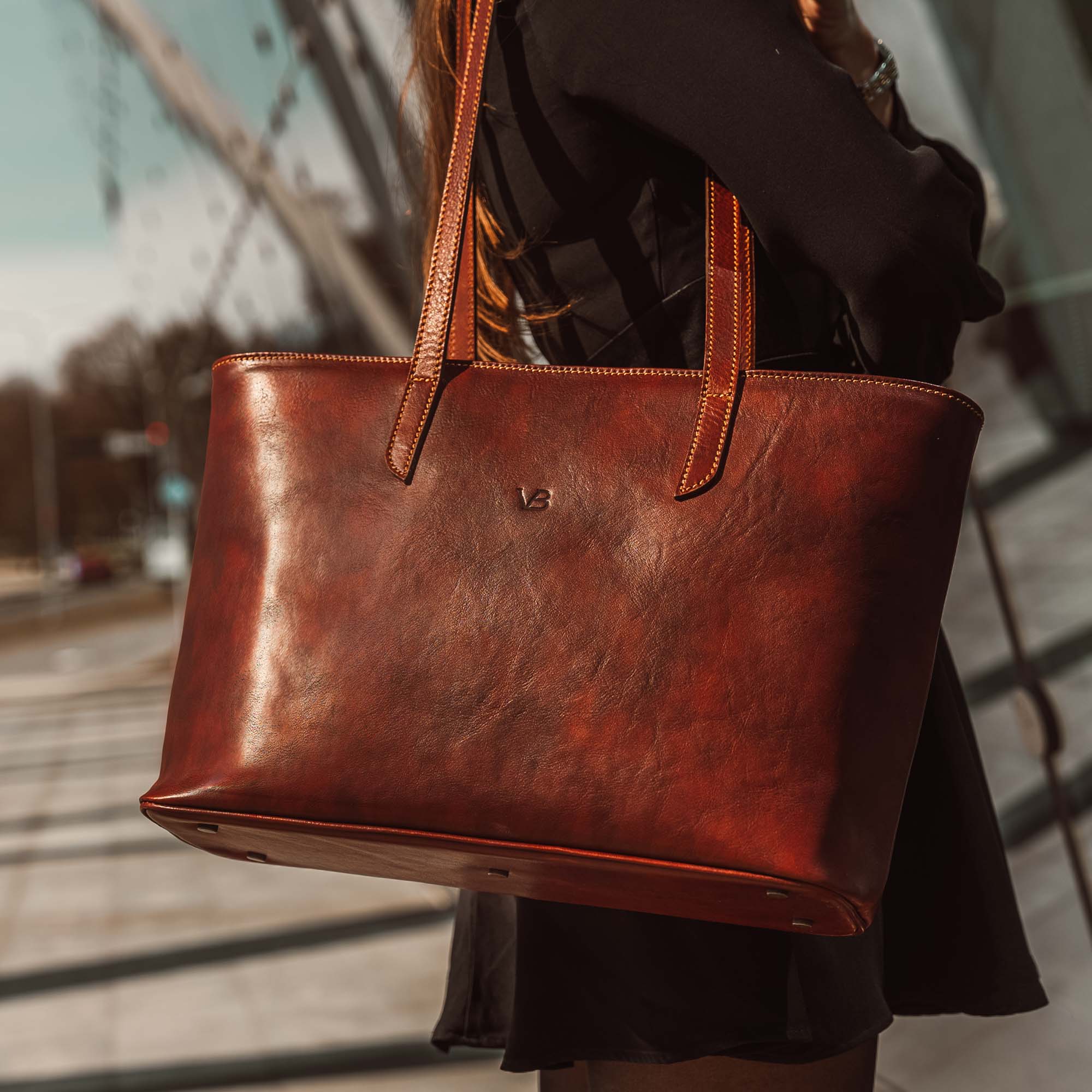 Luxury Leather Laptop Tote Bags for Women Von Baer