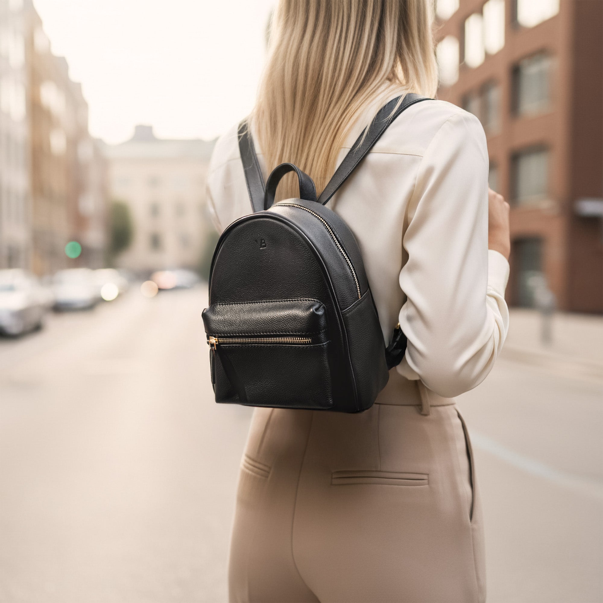 black faux leather backpack women's Marvolia Mini for Women - Vegan Small Backpack Fashion Backpack Purse for Travel Work Shopping the Sloan Mini offers a smaller SwissGear 9901 Laptop Backpack -