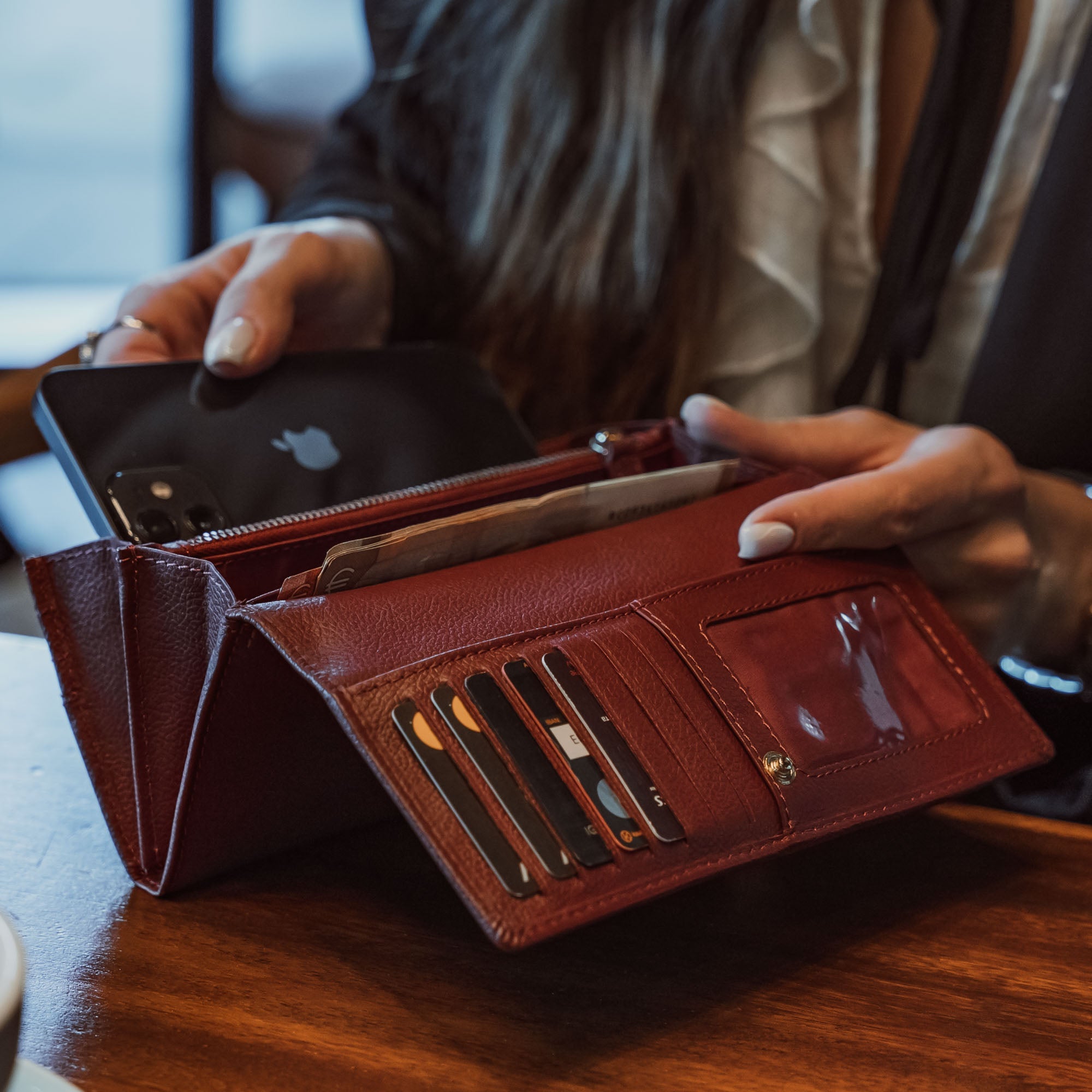 Long leather purse Clearance