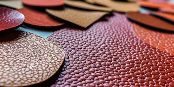 Pebbled leather