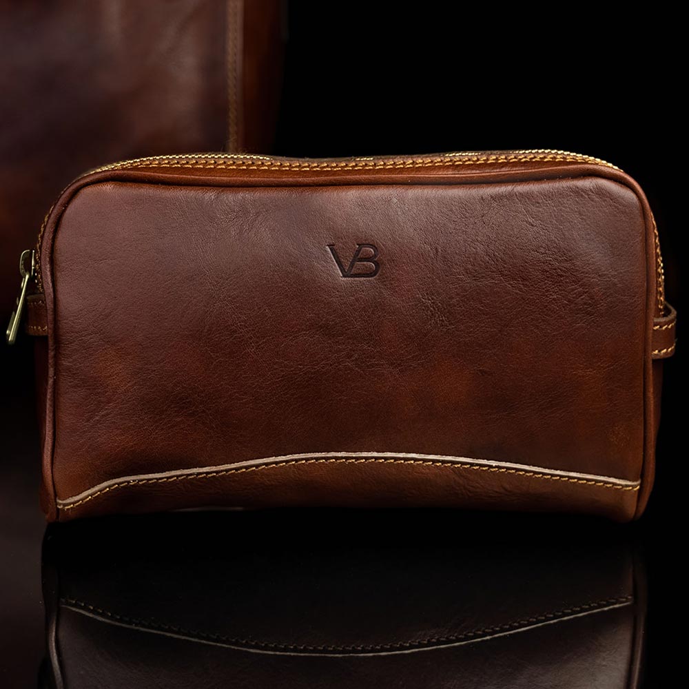 Leather Toiletry Bags & Wash Bags