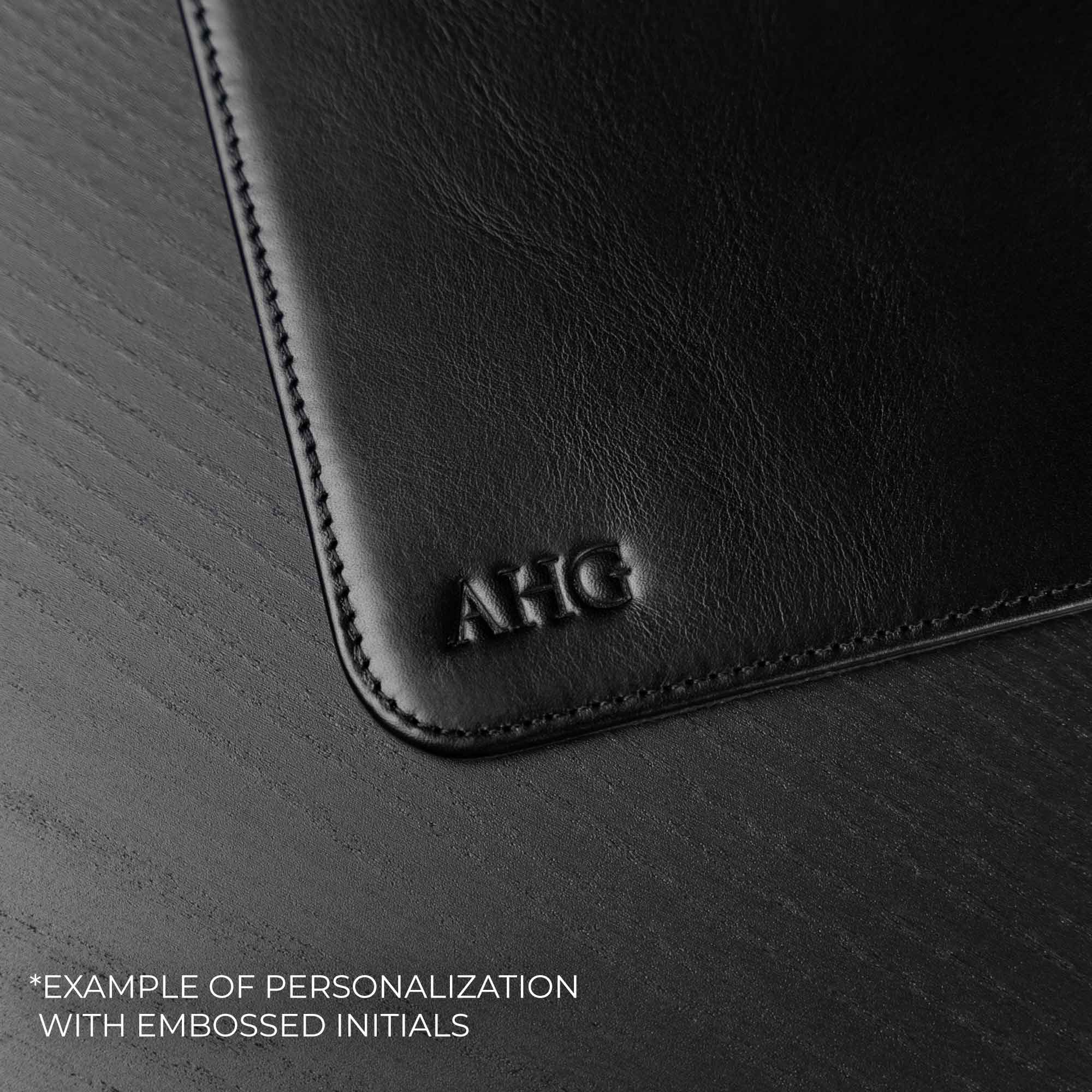 Large Luxury Leather Desk Pad: Personalized, Handmade - Von Baer
