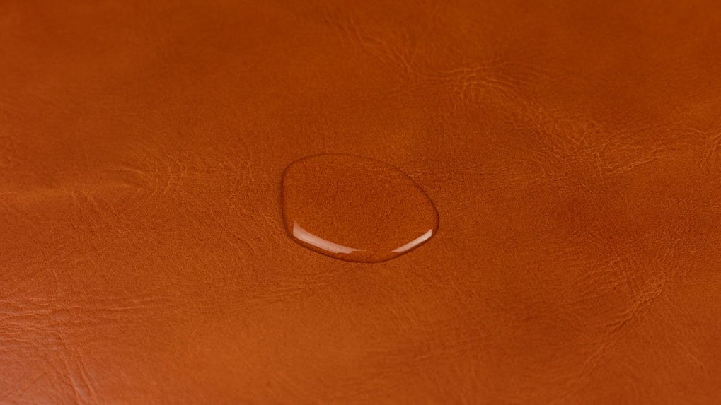 Von Baer Executive leather desk pad mat with a water-repellent coating for laptops.