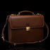 Von Baer diplomat men’s compact full-grain leather briefcase with shoulder strap for professional work and business use.