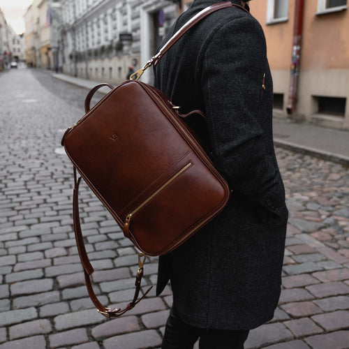 backpack messenger bag hybrid leather Upgrade your everyday carry with the FR Fashion Co Leather Backpack Messenger Hybrid Leather