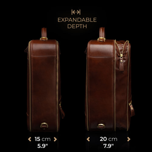 10X Convertible Leather Messenger Backpack Briefcase for Men - Von Baer 10X Convertible Leather Messenger Backpack Briefcase for Men - Von Baer