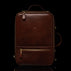 Von Baer 10x women's high-quality leather laptop travel bag in brown, front view.