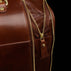 Von Baer 10x women's high-quality leather laptop travel bag, expanded zipper close-up.