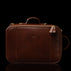 Von Baer 10x women's high-quality leather laptop travel bag, multifunctional in brown, front view.