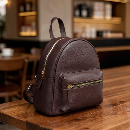 Women's Mini Leather Backpack