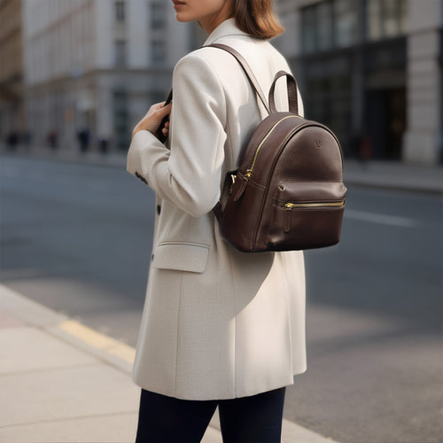 Women's Mini Leather Backpack