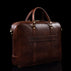 von baer city large leather mens laptop bag for work brown fits up to 17 inch laptop back view