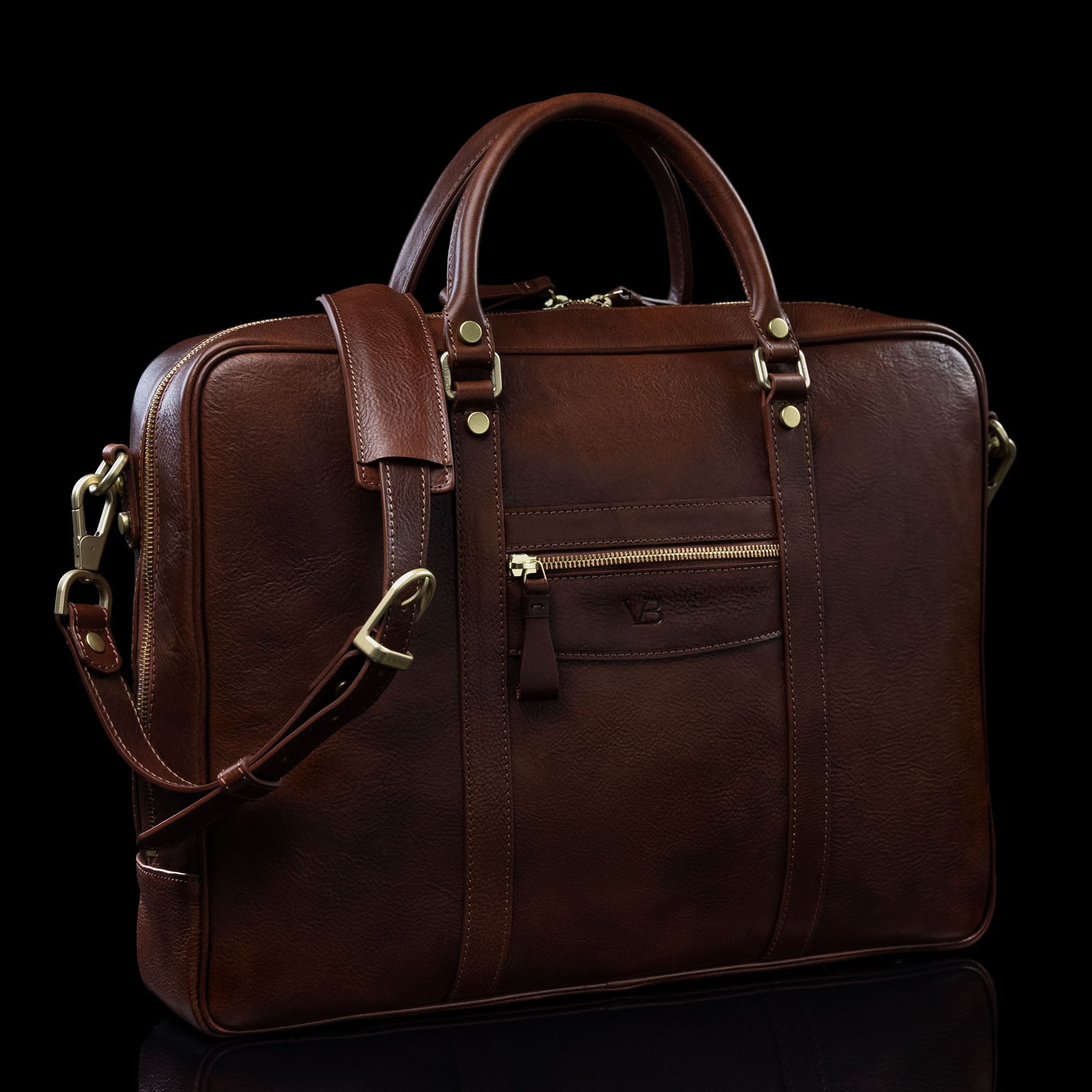Brown leather laptop bag 17 inch Clearance