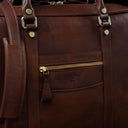 von baer city large leather mens laptop bag for work brown front pocket
