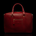 Red Leather Laptop Bag - Von Baer City Luxury