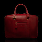 Red Leather Laptop Bag - Von Baer City Luxury