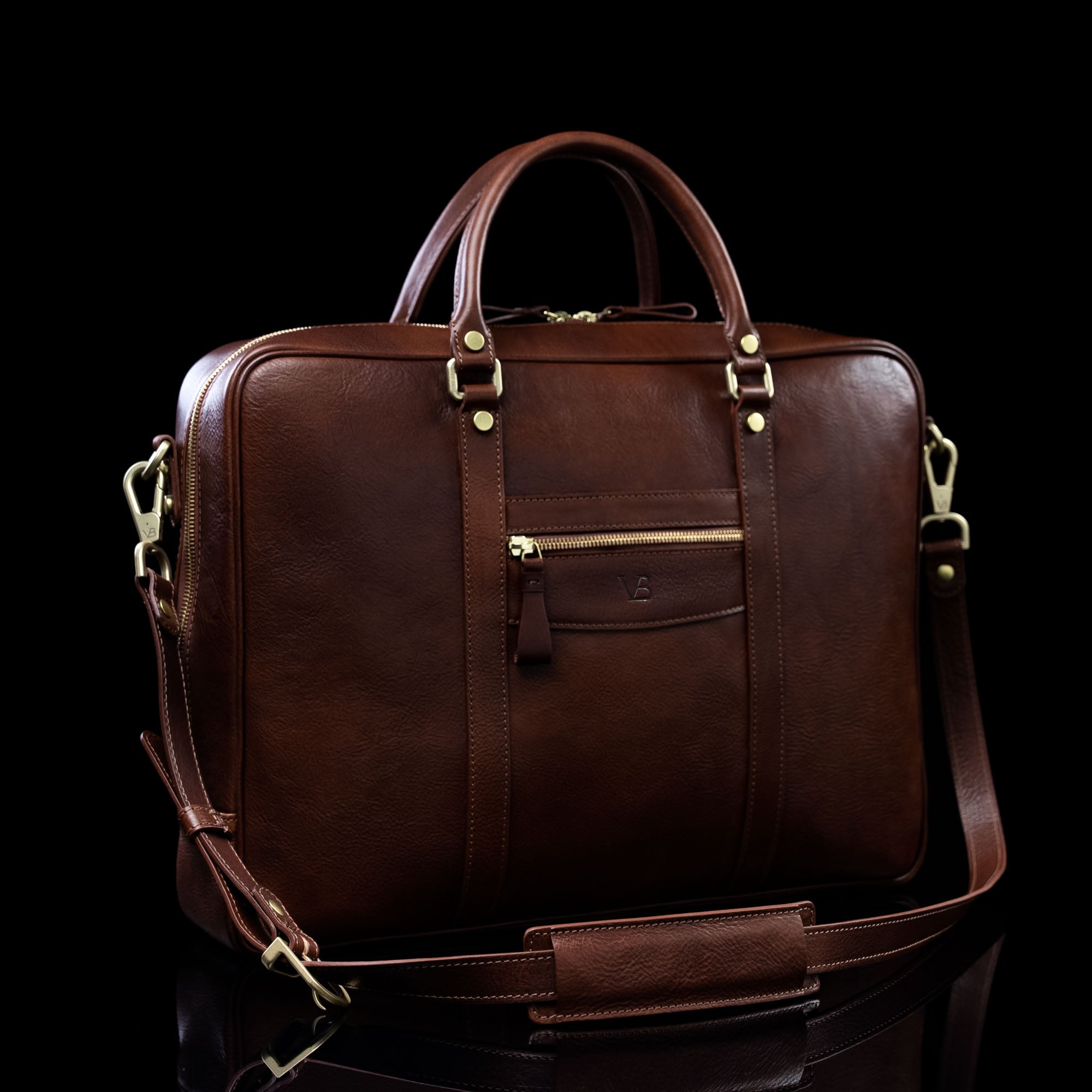 Large leather outlet work bag