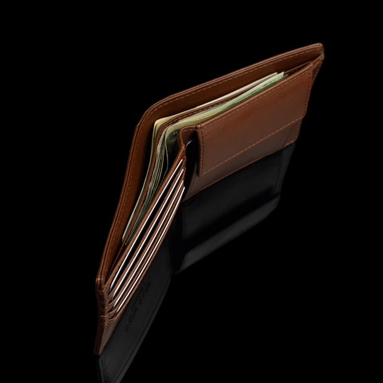 von baer classic bifold stylish italian leather mens wallet rfid