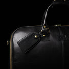 von baer classic leather luggage tag black for travel