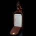 von baer classic leather luggage tag brown for travel