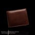 Von Baer classic personalizable leather wallet for men in brown, featuring embossed initials example: JDG.