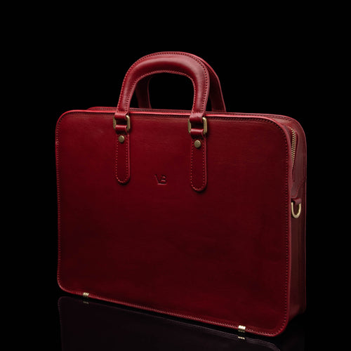 Slim Leather Laptop Bag for Men with Shoulder Strap and 14  display picture 2