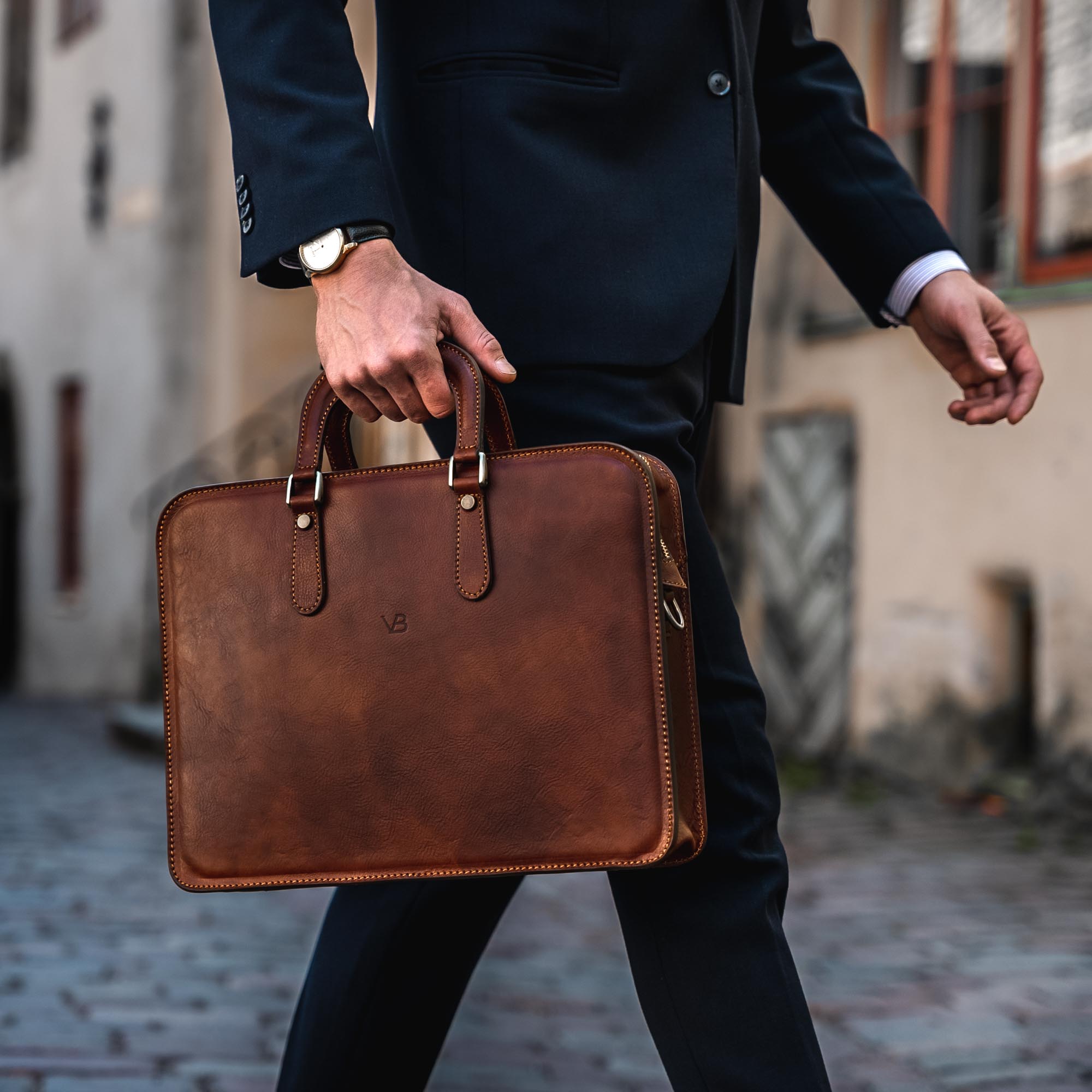 Italian leather laptop briefcase Clearance