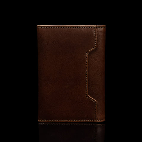 von baer element comfortable small leather card case brown with rfid protection rear card pocket