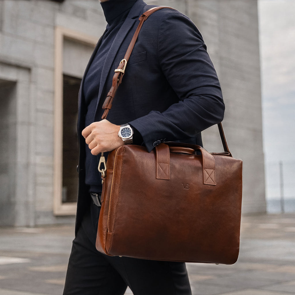 luxury men's travel bags Von Baer Weekender Premium Leather Weekend BagTravel Bag, Tan Luxurious mens weekender bag made from premium full Men's luxury luggage - Von