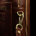 von baer essential modern italian leather briefcase for men brown solid brass details close up