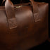von baer essential vontage italian leather briefcase for men solid brown vb logo in the front