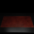 Von Baer Executive large luxury full-grain leather desk mat in high-quality brown, featuring a front view.