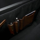 Men’s Von Baer Exquisite luxury full-grain leather laptop briefcase in brown, featuring card and pen slots.