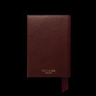 Von Baer full grain leather passport cover holder, cognac burgundy, front view