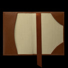 Von Baer full grain leather passport cover holder, inside view