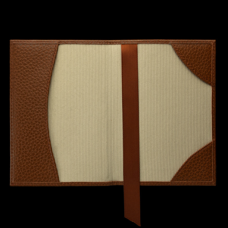 Von Baer full grain leather passport cover holder, inside view