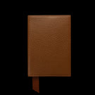 Von Baer full grain leather passport cover holder, cognac tan, rear view
