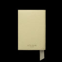 Von Baer full grain leather passport cover holder, cream white, front view