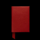 Von Baer full grain leather passport cover holder, deep red, back view
