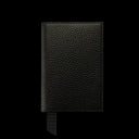 Von Baer full grain leather passport cover holder, elegant black, back view