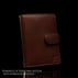 Von Baer Heritage personalized leather wallet in brown, featuring embossed initials: JK.