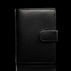 von baer heritage premium mens leather trifold wallet black front view