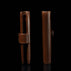 von baer heritage premium mens leather trifold wallet brown side view