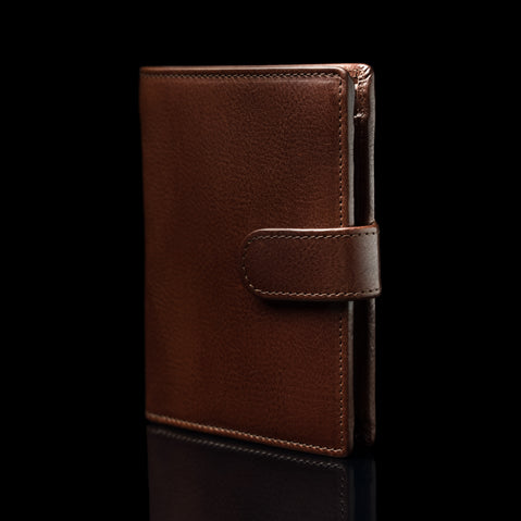 von baer heritage professional mens leather trifold wallet dark brown with rfid protection
