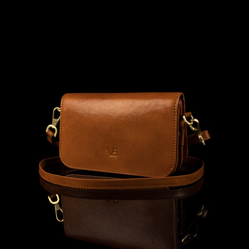 Small Leather Purse with Removable Shoulder Strap and Internal