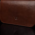 Von Baer Isabella luxury small full-grain leather shoulder bag with adjustable strap in brown, featuring the Von Baer logo.