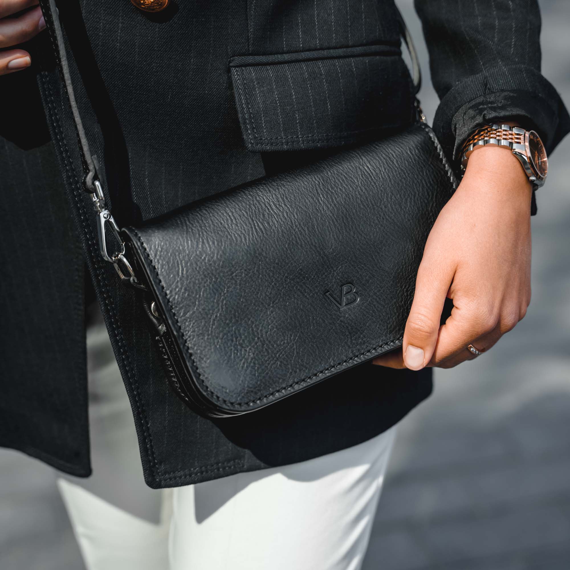 Black leather purse small Clearance