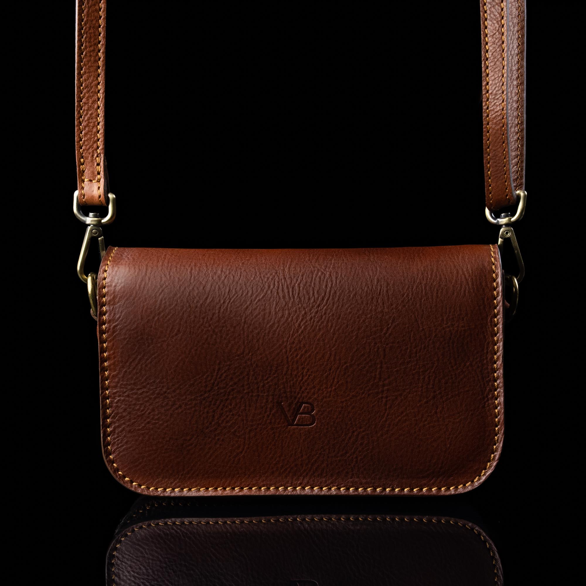 Leather purse with strap Clearance