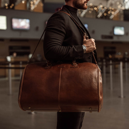 Grand Leather Garment Bag: Men