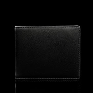 von baer leather money clip small wallet black front view with rfid protection